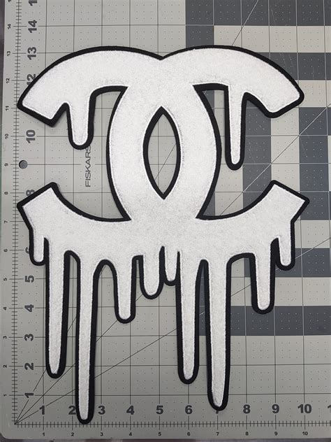 white chanel patch|chanel logo iron on patch.